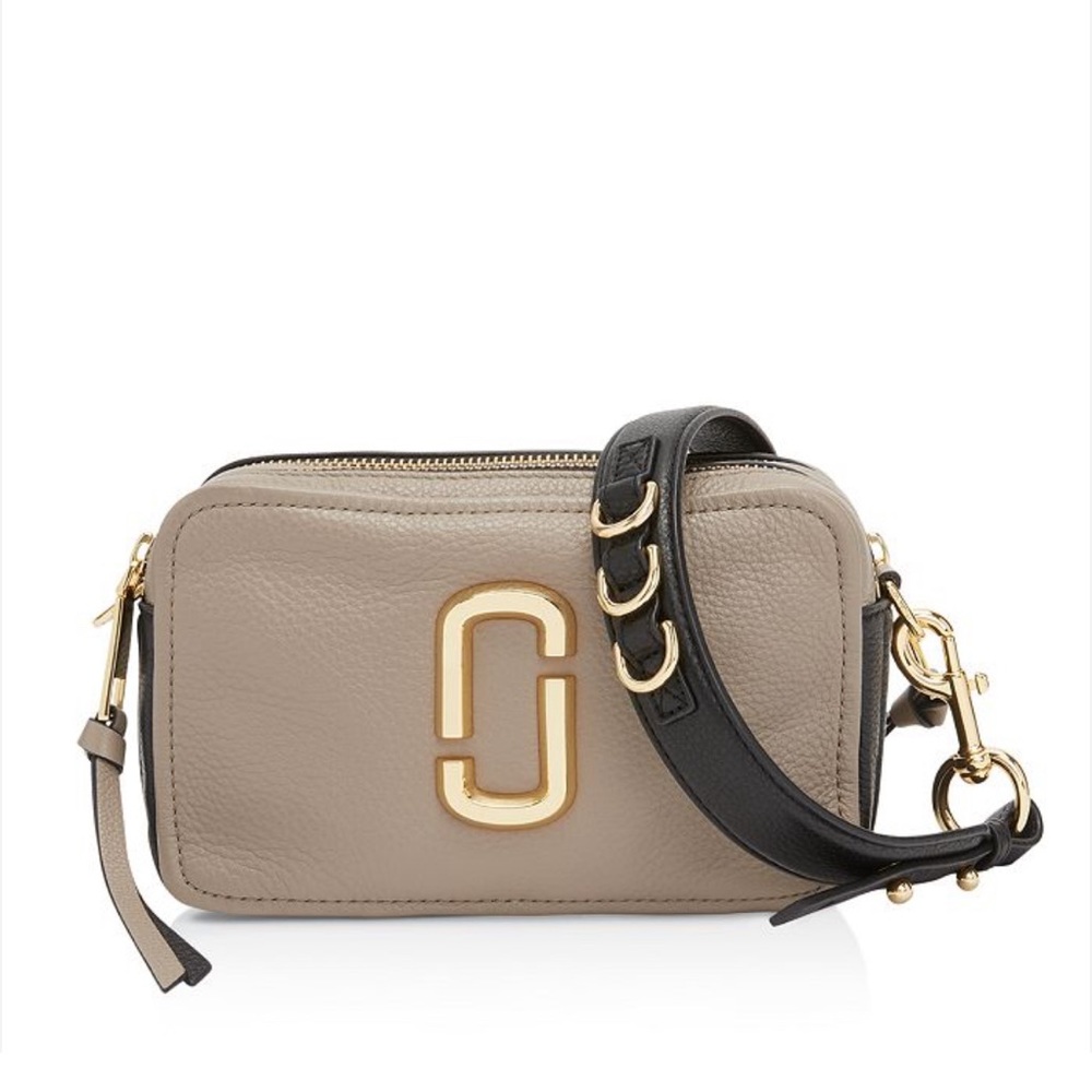 Marc Jacobs Taupe and Black Crossbody Bag